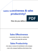 Sales Effectiveness & Sales Productivity?: How Do You Define It?