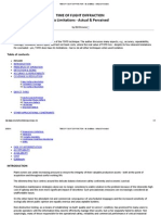 Time of Flight Diffraction - Its Limitations - Actual & Perceived