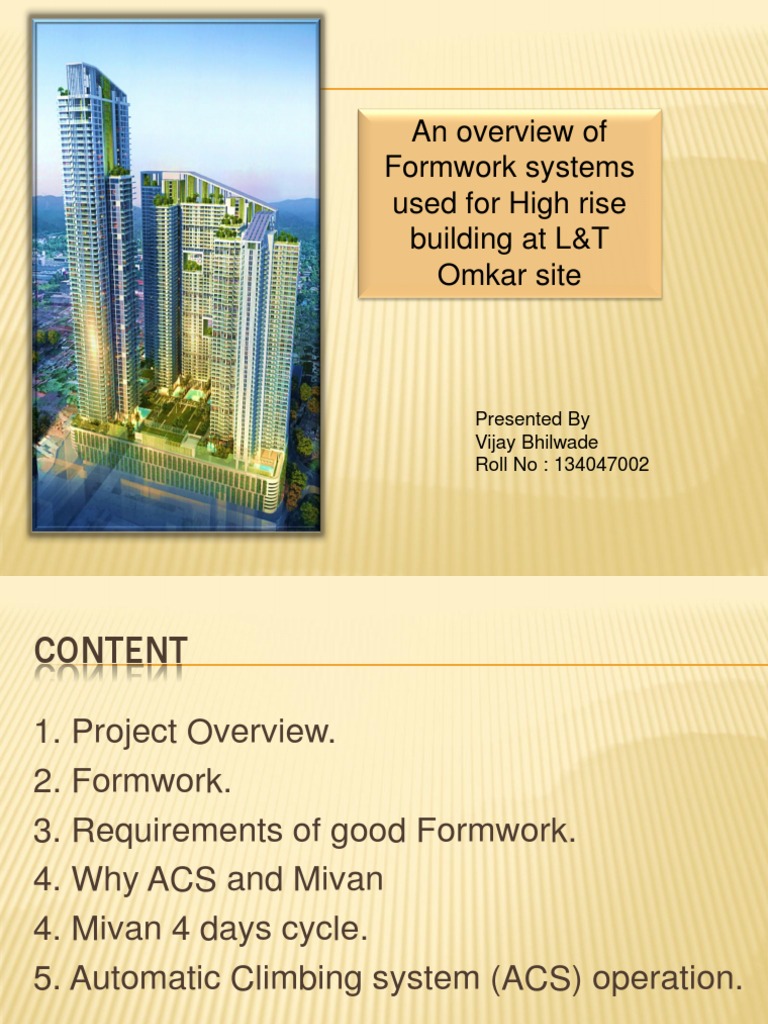 Formwork Presentation | PDF | Building | Structural Engineering