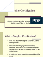 Supplier Certification Presentation