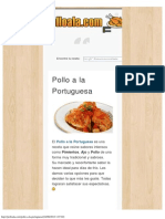 Recetas de Pollo A La Portuguesa - Recetas de Pollo