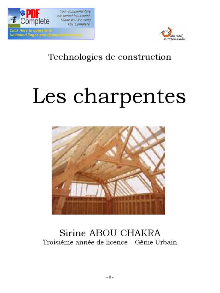 Charpentes en bois : Guide complet | PDF | Bois | Déchets
