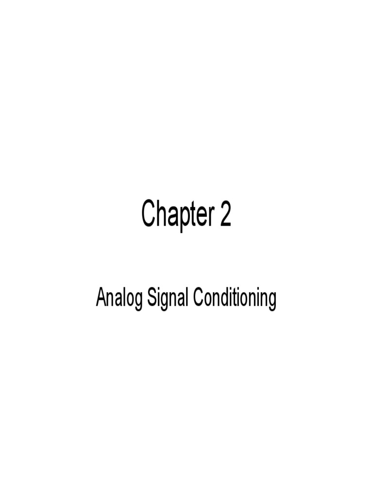 Analog Signal Conditioning PDF Operational Amplifier Amplifier