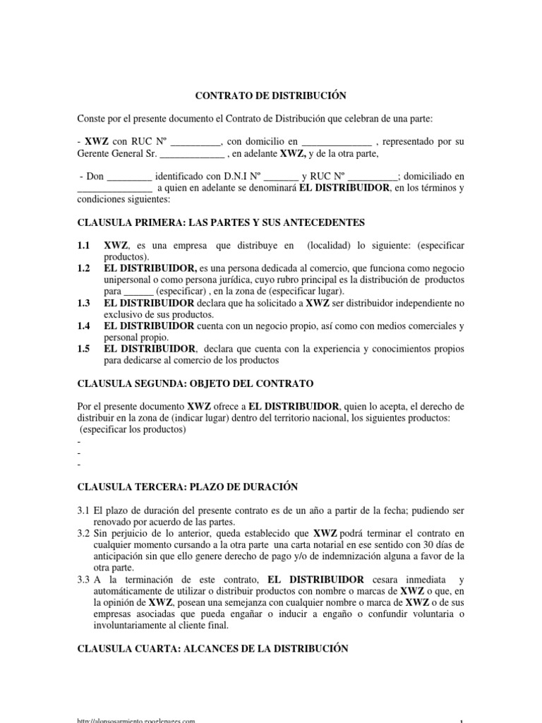 CONTRATO DE DISTRIBUCIÓN Arbitraje Conceptos legales