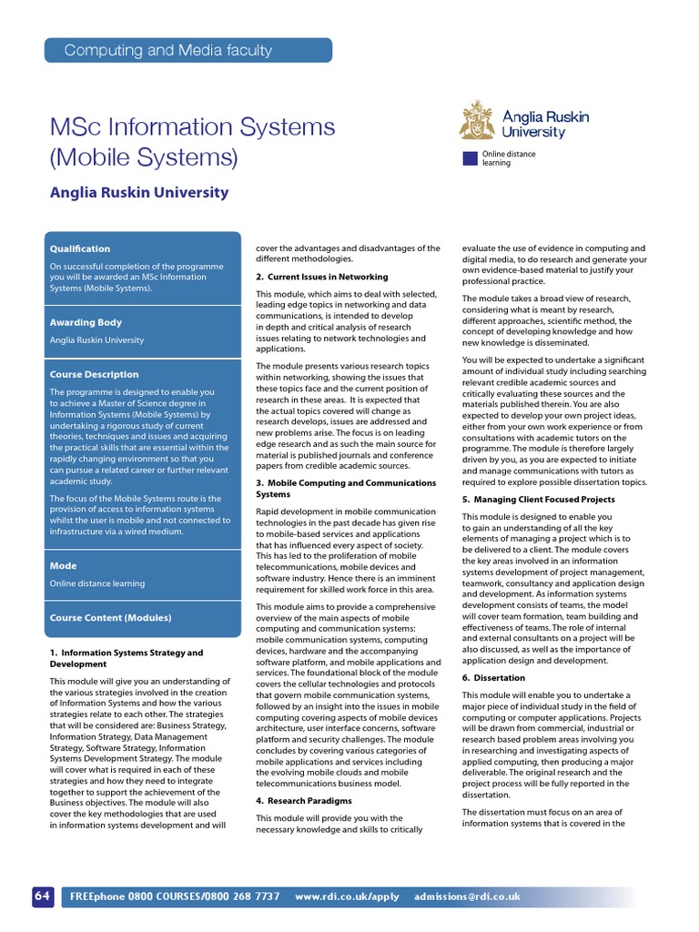 msc information systems