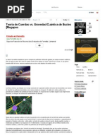 Teoría de Cuerdas vs Gravedad Cuántica de Bucles