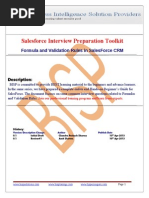 Salesforce Interview Preparation Toolkit Formula and Validation Rules in SalesForce