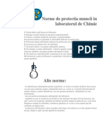 Norme de Protectia Muncii in Laboratorul de Chimie