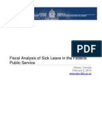 Fiscal Analysis of Sick Leave in The Federal Public Service