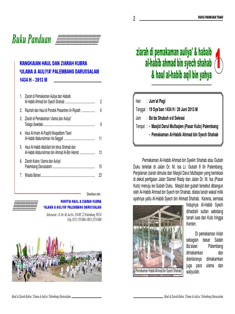 Haul Ziarah Kubra Ulama Auliya Palembang Darussalam