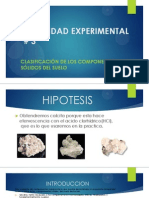 Actividad Experimental No 3
(clasificación de los componentes solidos del  suelo)