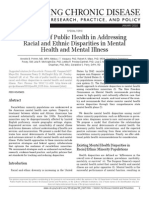 The Role of Public Health in Addressing Racial and Ethnic Disparities in Mental Health and Mental Illness