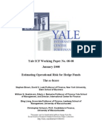 Yale ICF Working Paper No. 08-08 January 2008 Estimating Operational Risk For Hedge Funds The !-Score