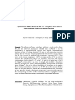 Optimization of Silica Fume