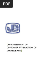 Download INTERNSHIP REPORT on Customer Satisfaction of Janata Bank by Md Shawfiqul Islam SN205208348 doc pdf