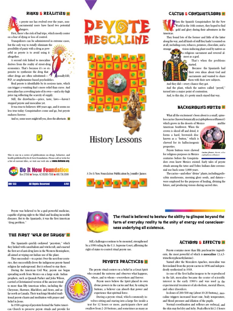 Peyote and Mescaline History & Uses of The Divine Cactus | PDF