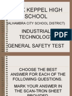 Mark Keppel High School: Industrial Technology General Safety Test