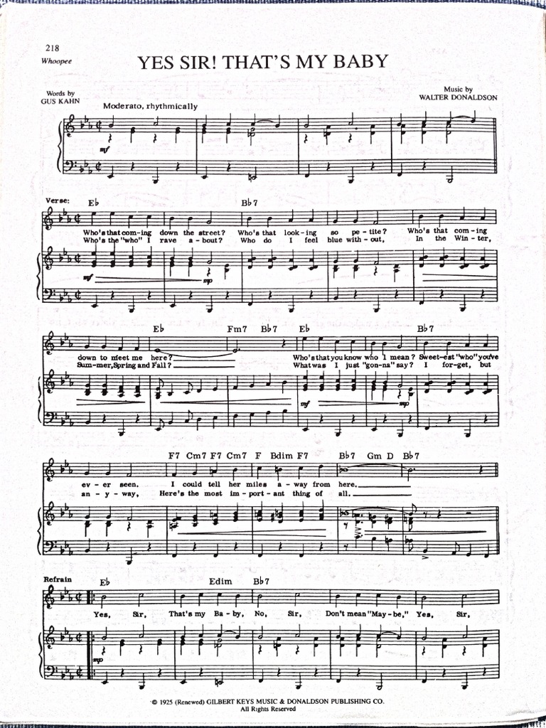 Yes Sir That's My Baby