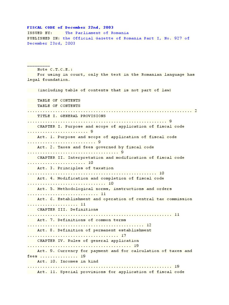 Cod.fiscal.en.Doc Taxation In The United States Tax In The