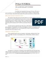 Stand Alone PV Systems Using PvSyst