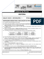 Caderno de Provas HISTÓRIA IFRN