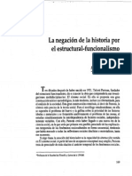 La Negacion de La Historia Por El Funcionalismo Estructural