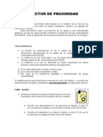 Caracteristicas Del Sensor de Proximidad