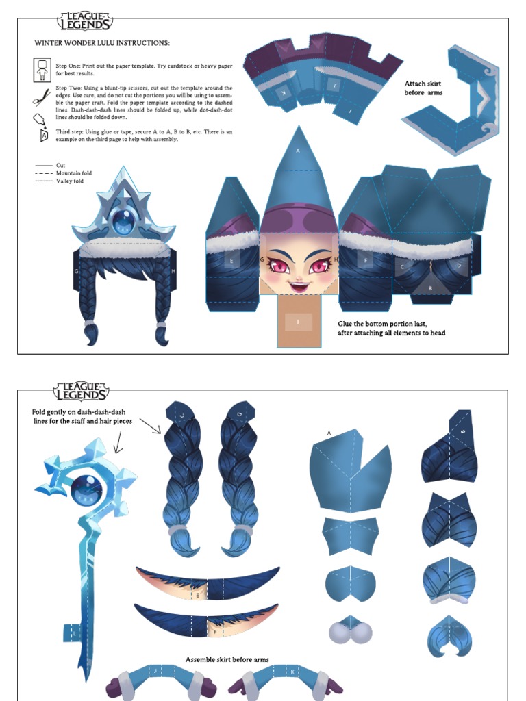 lulu オーダーページ Lulu Papercraft - League of Legend | PDF | Home & Garden