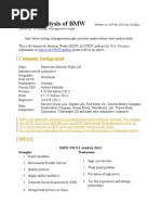 SWOT Analysis of BMW