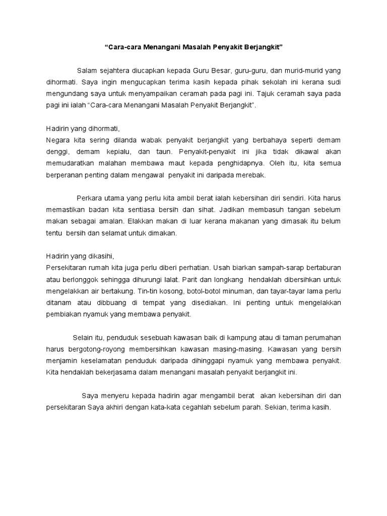 Karangan Penyakit Berjangkit Pdf