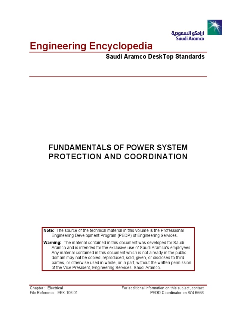 Fundamentals of Power System Protection and Coordination Relay