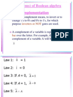 Laws (Theorems) of Boolean Algebra