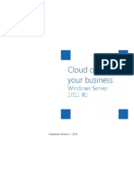 Windows Server 2012 R2 Cloud Optimize Your Business White Paper