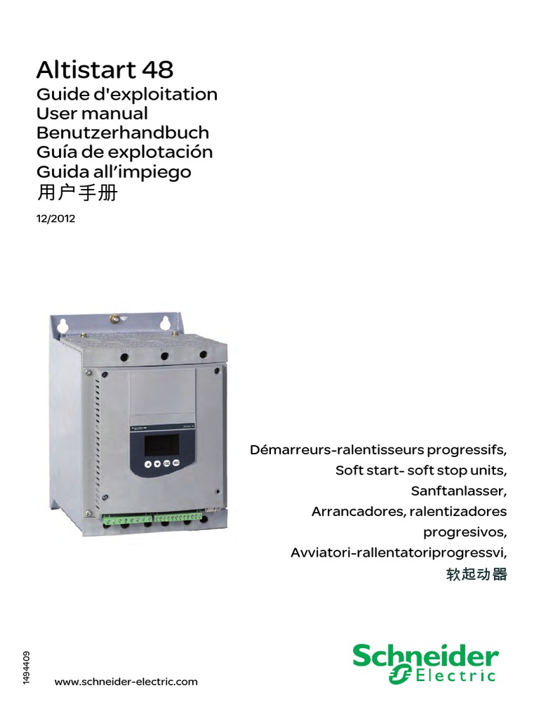 Schneider Altistart Ats48 Manual Pdf Parameter Puter Programming Electric Motor