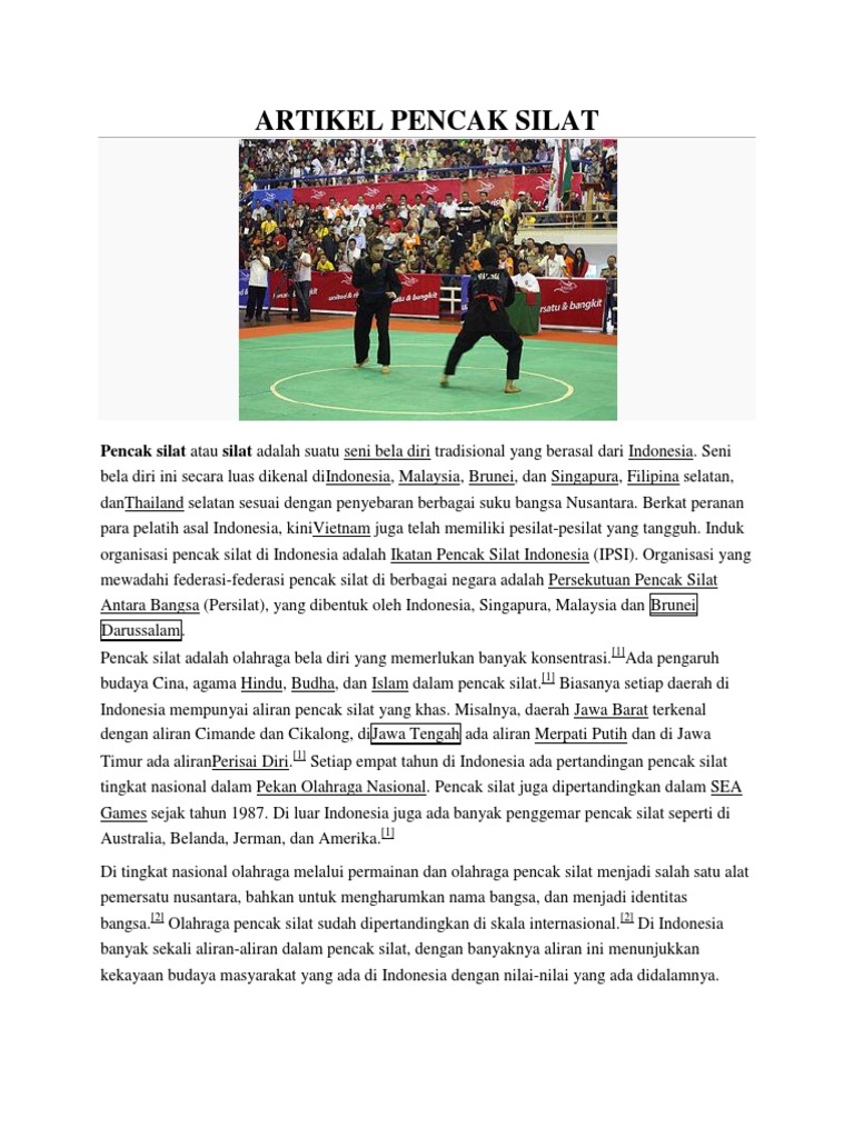 Artikel Pencak Silat