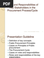 Roles and Responsibilities of Key Stakeholders in The Procurement Process/Cycle