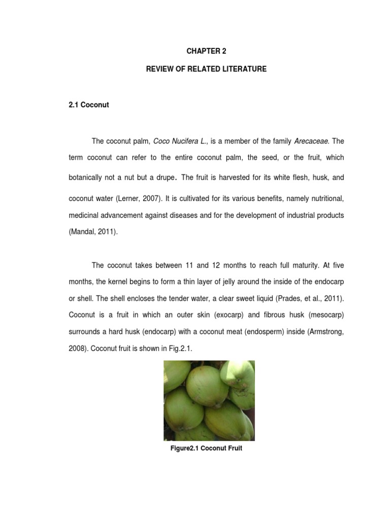 Literature review on coconut image