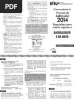 Download Convocatoria de Ingreso a la BUAP 2014 nivel Bachillerato 5 de Mayo by Oro Noticias Puebla SN205372185 doc pdf