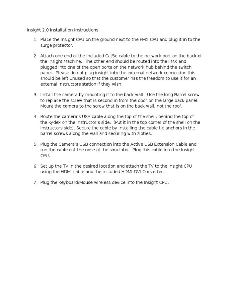 Insight 2.0 Installation Guide | PDF