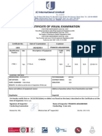 Certificate of Visual Examination: International Limited