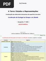 GEOGRAFIA 7º [LOC. RELATIVA e ABSOLUTA - QUESTIONÁRIO (CORREÇÃO)] (RP)