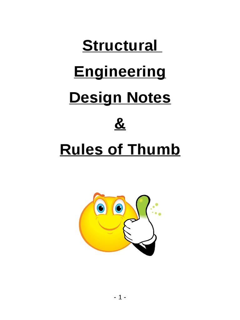 Structural Engineering Rules of Thumb Design | PDF