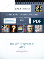 10th Grade Course Selection Presentation 2014 - Part One