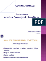 Predavanje Finansijski Izvestaji I Finansijska Analiza (Racia)
