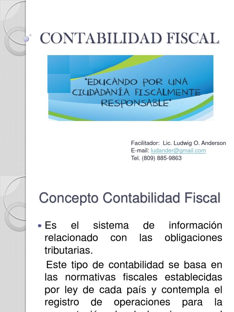 Concepto y Características de Contabilidad Fiscal | PDF | Impuestos ...
