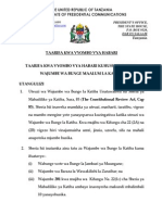 Taarifa Kwa Vyombo Vya Habari Wajumbe Bunge La Katiba - Mawasiliano