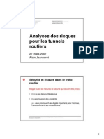 Analyses Des Risques Pour Les Tunnels Routiers PDF