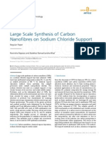 Large Scale Synthesis of Carbon Nanofibres On Sodium Chloride Support