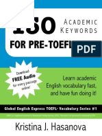 Academic Keywords For TOEFL