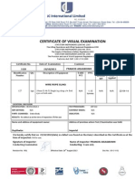 Certificate of Visual Examination: International Limited